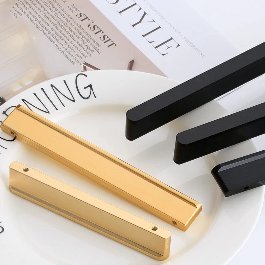 Furniture Handle Aluminum Wardrobe Handles Kitchen Cabinets Pulls OEM Drawer Pulls Handles