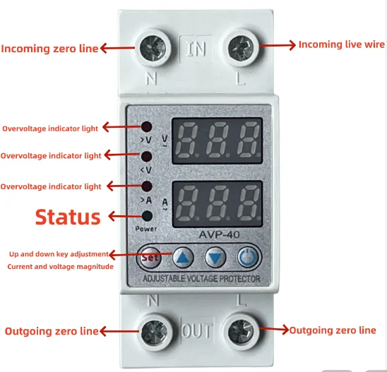 24 months warranty AVP-63 voltage protector, adjustable overvoltage/undervoltage protector, current protector