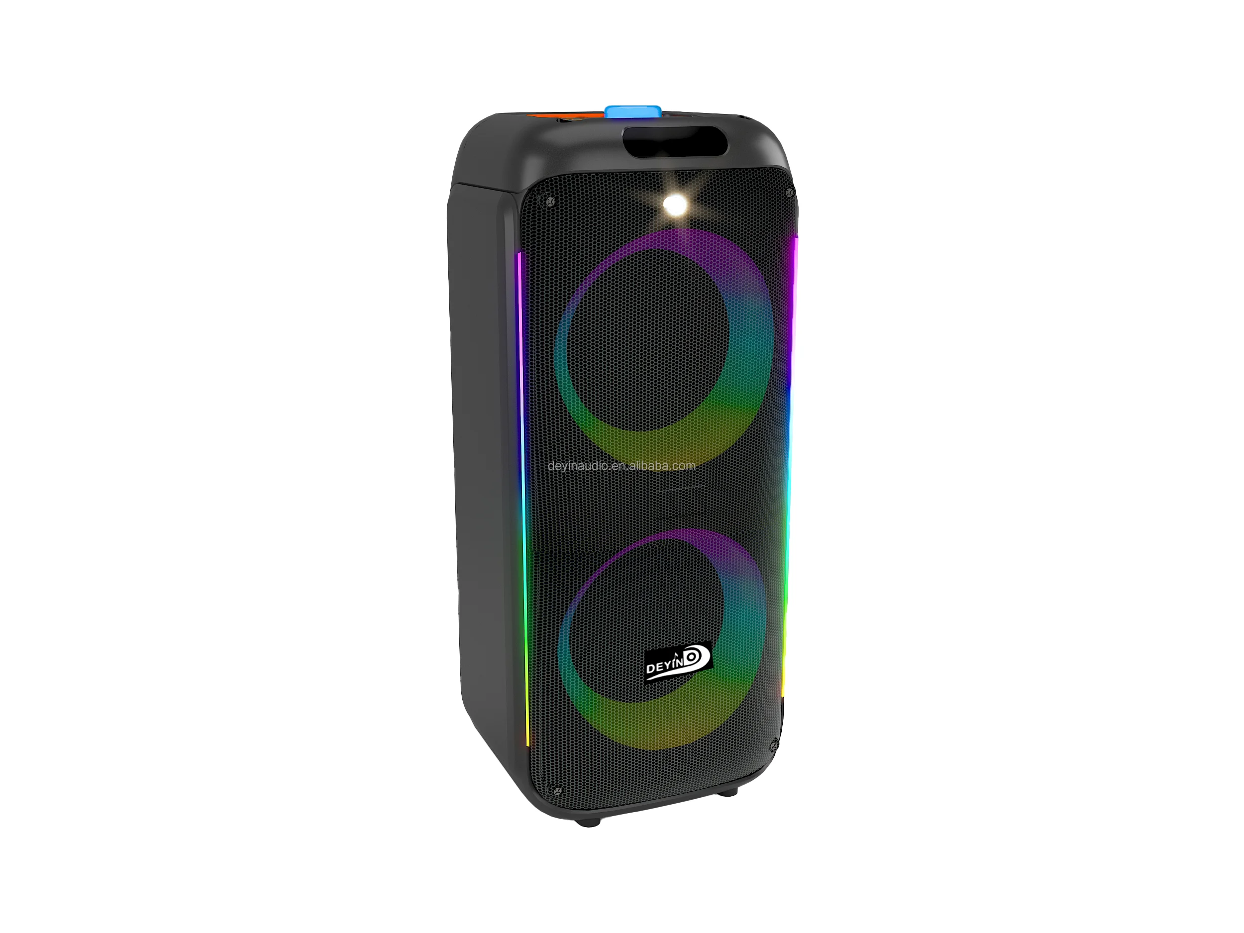 洋楽 big tone Portable 80W Wireless Speaker Box with Microphone, RGB Light, and