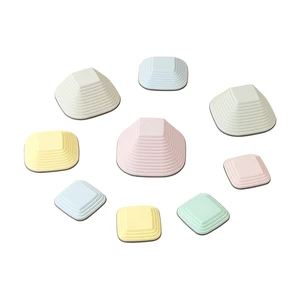 Kids Fun Toys 9 Pcs Durable Macaron Color square Autism Stepping Stone for Kids Playground Indoor Balance Toy