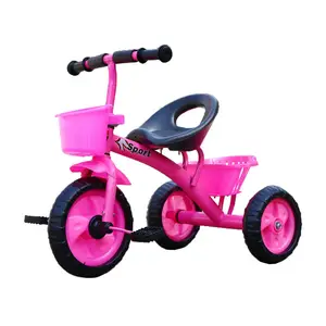 Unisex 3-Wheel Tricycle for Kids 2-4 Years EVA Plastic Wheels & Steel Frame EN71 Certified Foot-Powered Ride-on Toy Cheap