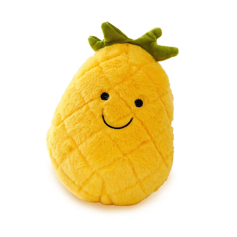 Factory Custom Eco-friendly Fabric Low Price  Low Moq Children's Gift Pineapple Fruits Stuffed Claw Machine Plush Toys
