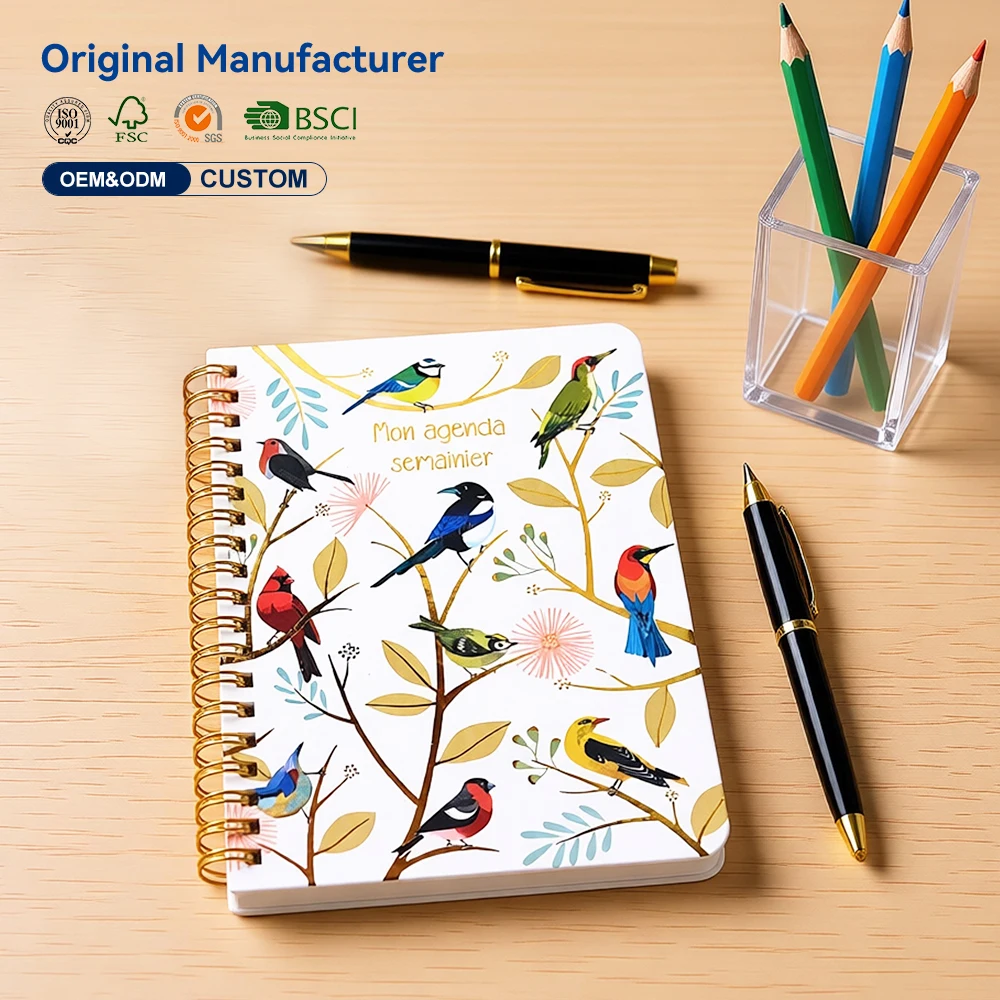 Low Moq Custom High Quality New Design A4 A5 Thick Wire-O Spiral Notebook