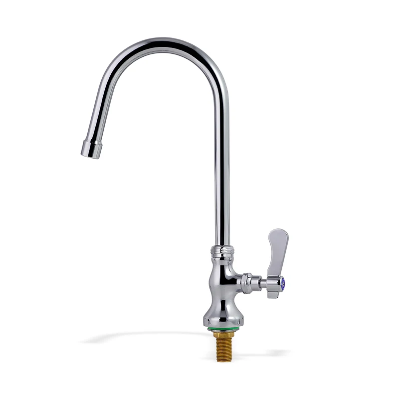 Wholesale Commercial Kitchen 360° Round Tap Brass Chrome+Stainless Steel Water Sink Kitchen Faucets Basin Taps for Kitchen supplier
