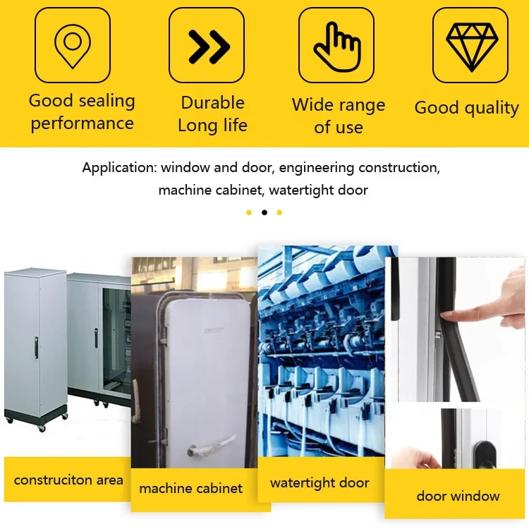 Plastic Rubber Trim Extrusion Profile Hot Sale Flexible Edge Bottom Folding Door Weather Seal Strip