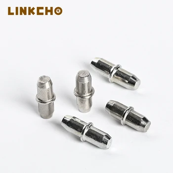 Nickel Plated Metal Cupboard Cabinet Furniture Hardware Fittings Screw in Hidden Shelf Pegs 6mm Support Shelf Holders Pins