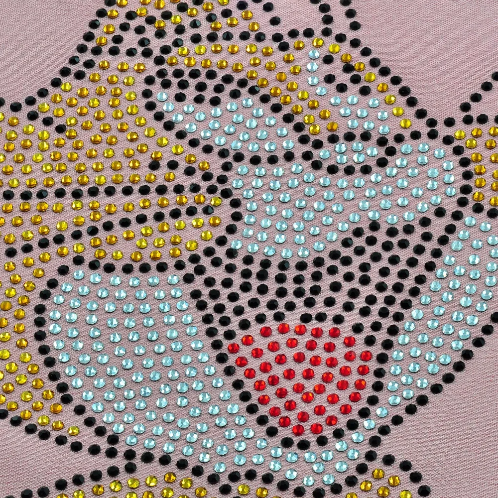 Bling Heat Transfer Rhinestone Sheets Mouse Design Iron on Rhinestone Transfer Hotfix for Garment