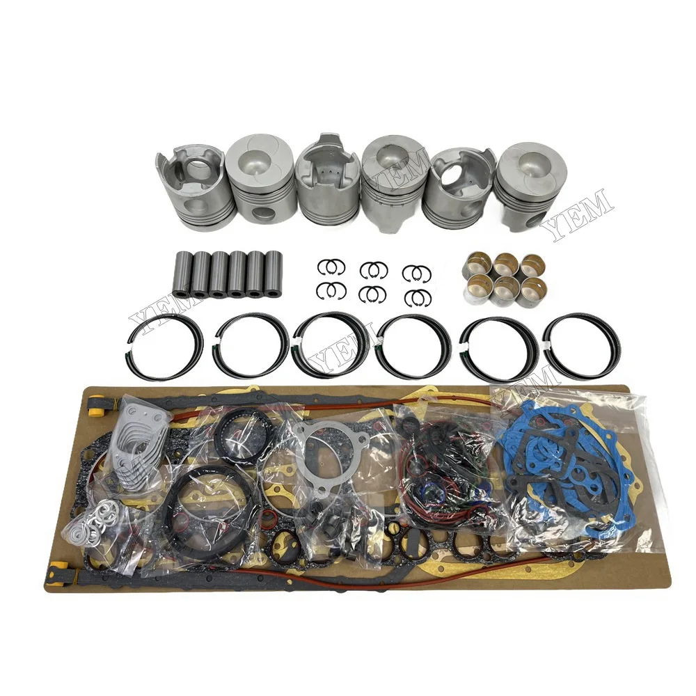 H07C Rebuild Kit With Piston Ring Cylinder Gaskets Piston Fits for Hino Genuine Engine Parts 2