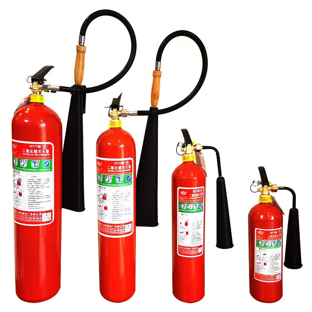 Co2 Fire Extinguisher Sign Portable Carbon Easy To Used 5kg Chrome