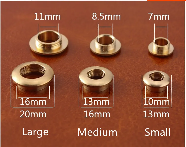 Multi-model Brass Metal Eyelets Round Inner Hole Grommets DIY Leathercraft  Accessories Air-Hole For Bag - Buy Multi-model Brass Metal Eyelets Round  Inner Hole Grommets DIY Leathercraft Accessories Air-Hole For Bag Product on