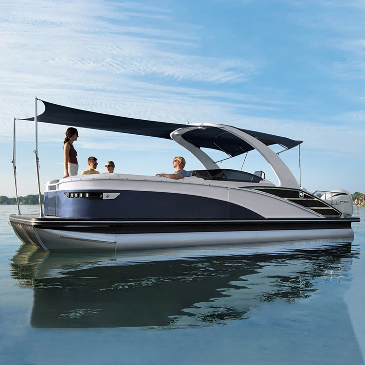 27ft CE承認アルミポンツーンボート豪華ヨット釣り用スポーツ