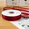 Double-sided ribbon - burgundy - 2.5cm wide, 45 yards long