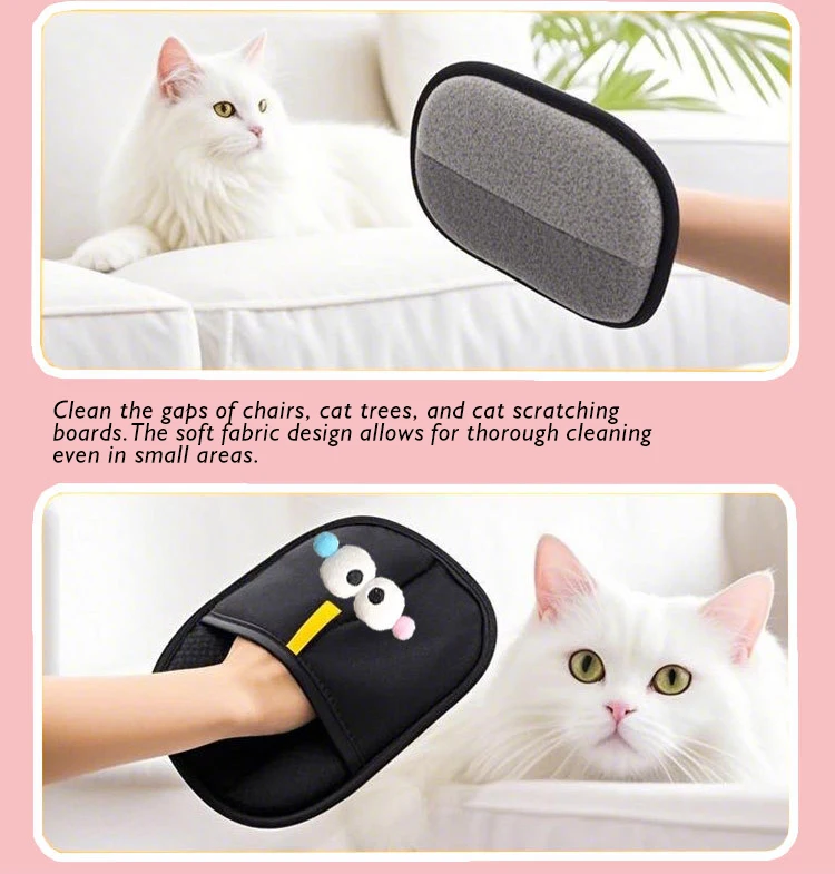 Pet Depilatory Gloves Electrostatic Dusting Gloves Bidirectional Bristles Household Sofa Electrostatic Depilatory Gloves manufacture