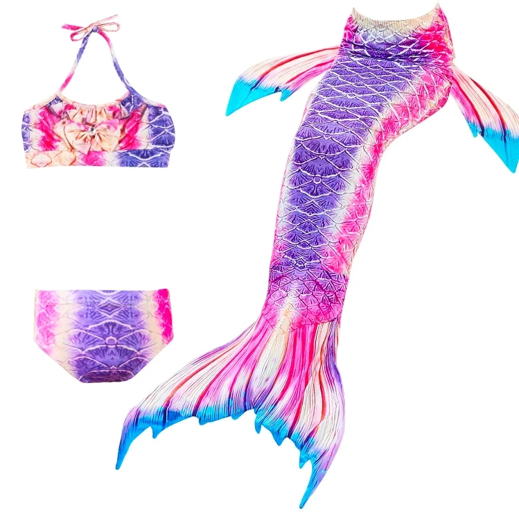 Princess Bikini Mermaid Tail Costume Swimsuit Bathing Suit For Girls