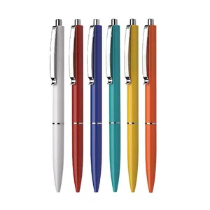 Hot Selling Best Writing Personalized Advertising Slim Plastic Pen with  Custom logo Promotion Click Plastic Ballpoint Pen