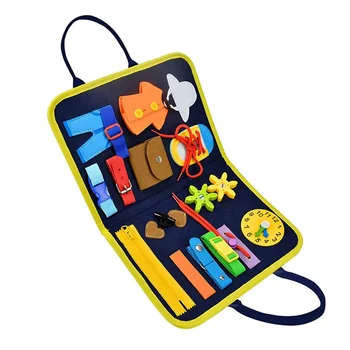 Cheap Felt Montessori Children Educational Handicraft Toys For Kids 1 2 4 6 Year Old Boy Girl Busy Board Letter Cloth Zipper