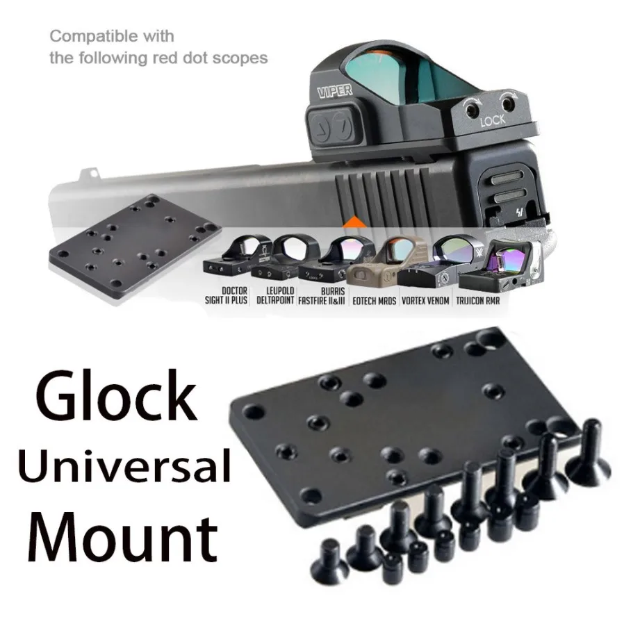 Ddoptics montaje placa adaptador para ddsight mini para glock
