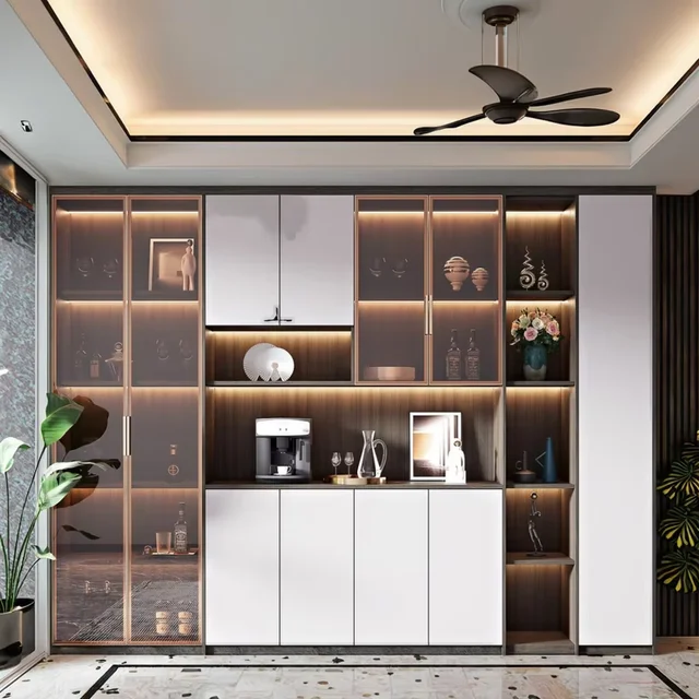 Customized Modern Style Wine Glass Display Cabinet for Living Room Furniture Weinregal Cantinetta Vino Szafka Na Wino Wijnkoeler