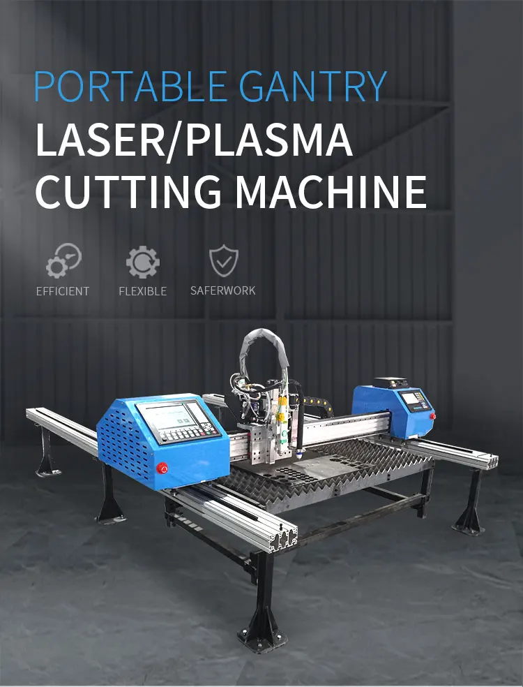 portable gantry laser and plasma cutting machines for steel metal mini laser and plasma cutting machine price supplier