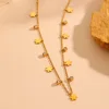 Gold with flower necklace