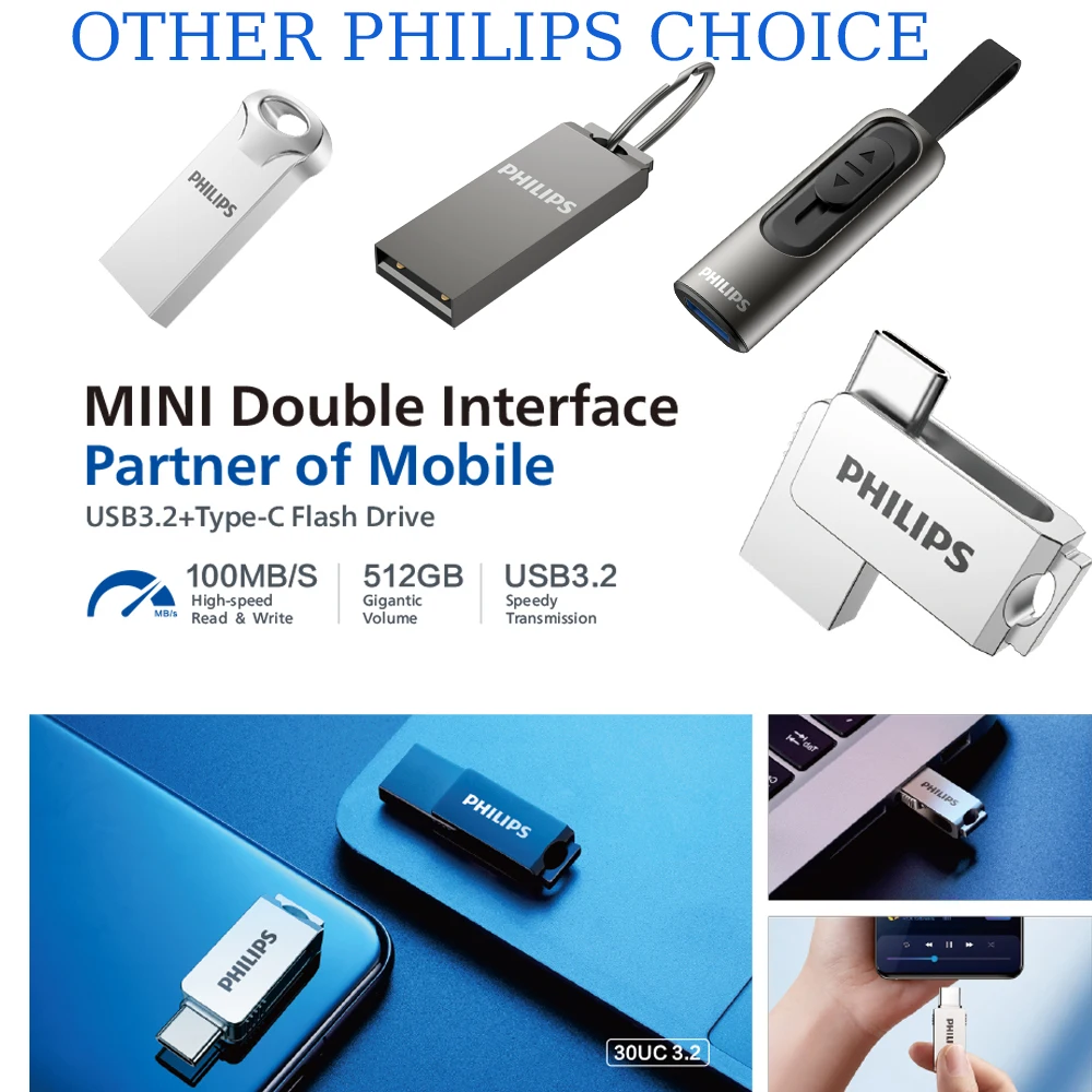 Philips Flash System Philips USB Flash Drive - High Speed Type C USB 2.0/3.2 for Business ...