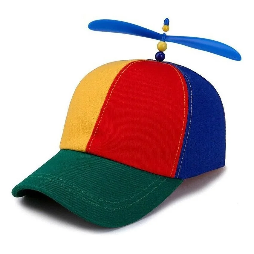 hat with propeller on it