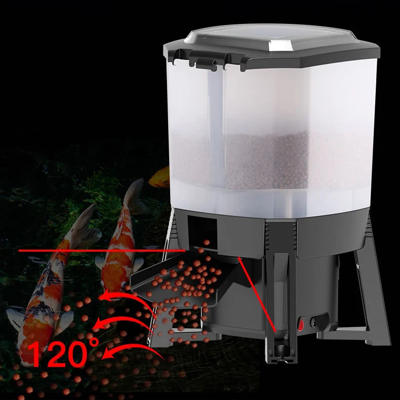 120 Degree Mass Feeding Timer Food Feeder Solar Energy Koi Pond Fish Automatic Feeder Buy Auto