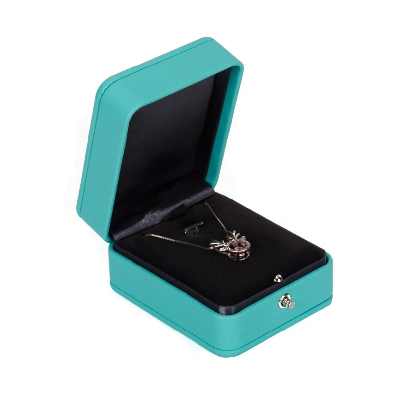 
 Модная Голубая Подарочная коробка от тиффани на заказ, упаковочная коробка для колец и обручальных колец, ювелирных изделий для женщин и девочек, коробка для ожерелья в наличии  