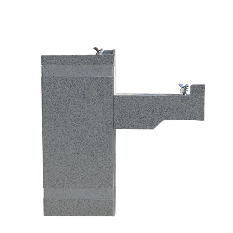 outdoor granite stone drinking fountain standing pedestal direct drinking water dispenser