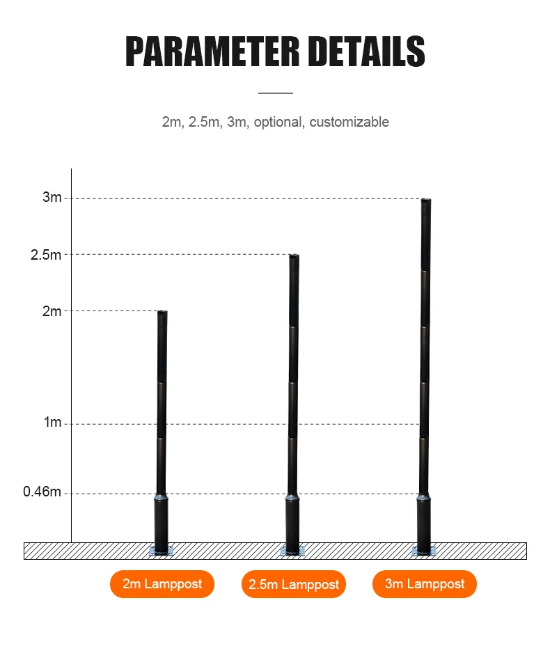 Световой столб, новейший парковочный фонарь, столб, оцинкованная сталь, Прямая поставка с завода, умный городской столб, уличный Сплит-Тип