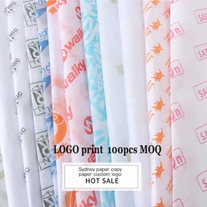 Factory Direct Sales Paper Wrap Packaging Customized Logo Printed Wrapping Paper Food Paper Wrap
