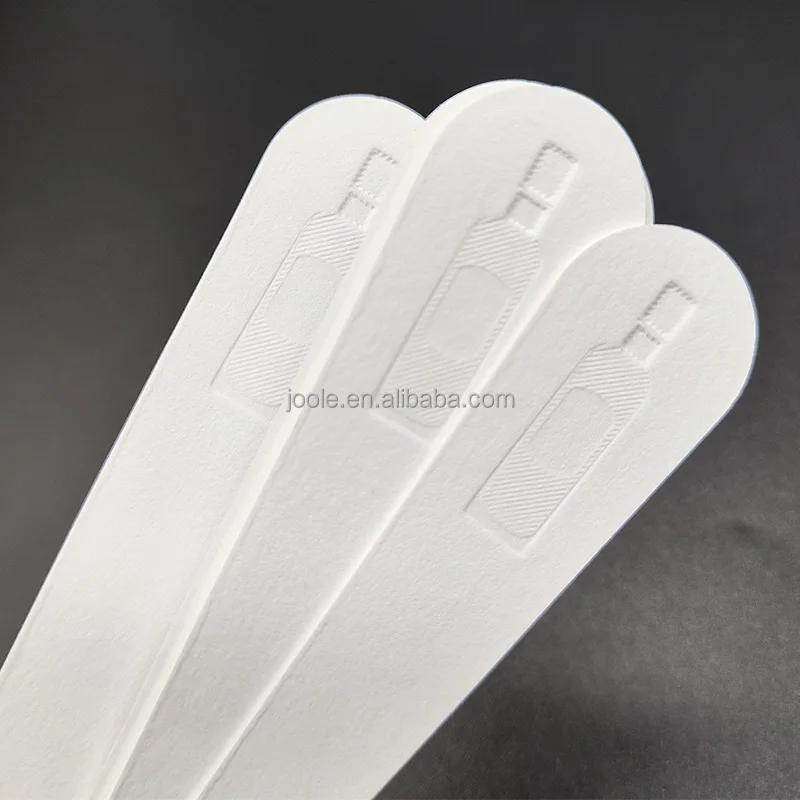 Custom Shaped Blotter Paper with Embossed Logo Printed Blank Script for Perfume Testing Cardboard Brochure Packaging