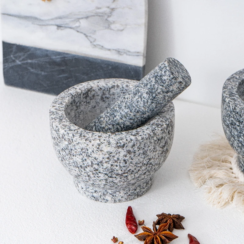 Wholesale Kitchen Accessories Garlic Mortar And Pestle Set Base Garlic Grinder Tools Herb Spice