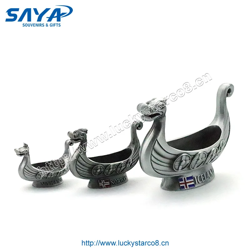 お土産亜鉛合金アンティークピューター仕上げバイキング船