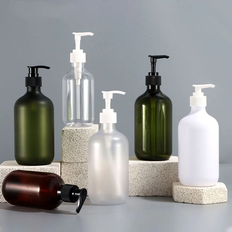 Custom Luxury 200ml 300ml 500ml PET Plastic Pump Bottle Shampoo Bottle