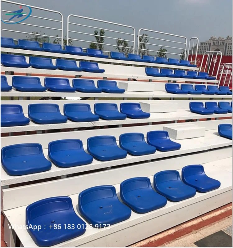 Outdoor Gym Telescopic Bleachers Flap Chair  Steel Grandstand Movable Stadium Bleachers in Dezhou  Factory