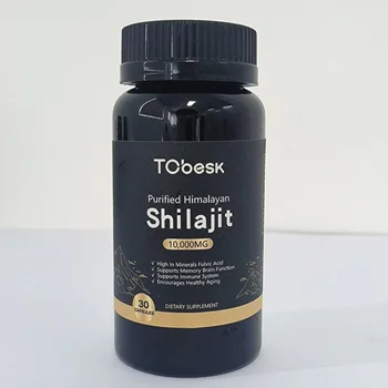 OEM Organic Shilajit Capsules High in Minerals for Adults Workout Exercise and Energy Boost Not for Pregnant Women