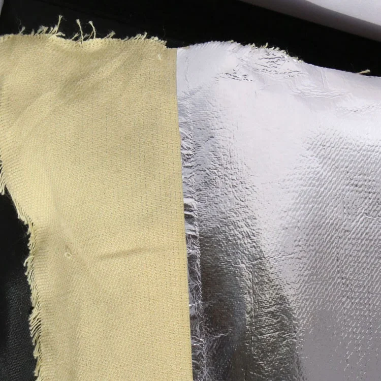Manufacturer Supply Heat Resistant Water-repellent Fire Insulation Clothing Silver Coated Aluminum Foil Aramid Fabric
