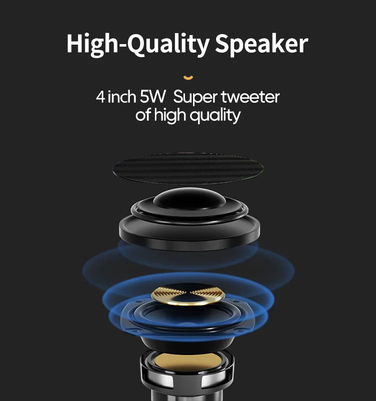 Parlantes BT Portable Full Range Flame RGB Light Dual 3 Inch Wireless Stereo Sound OEM LED Light Speakers