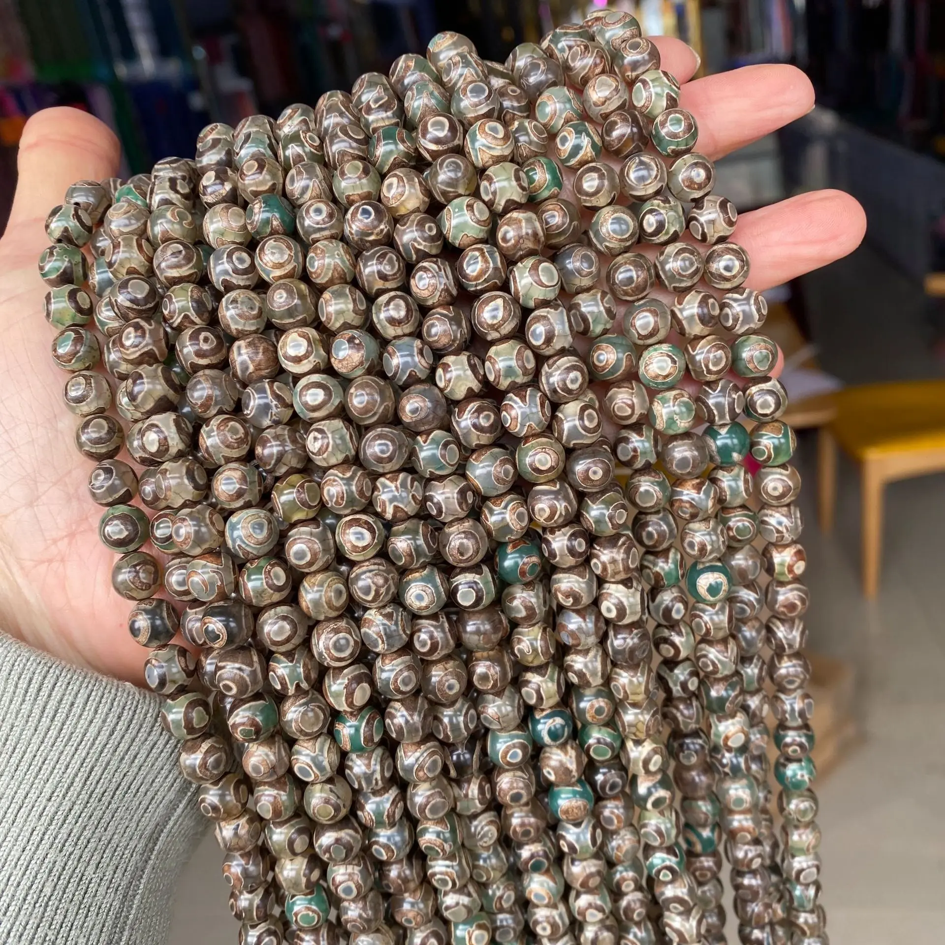 Perline Di Pietra Naturale Di Agata Del Botswana Perline Distanziatrici - Foto 12