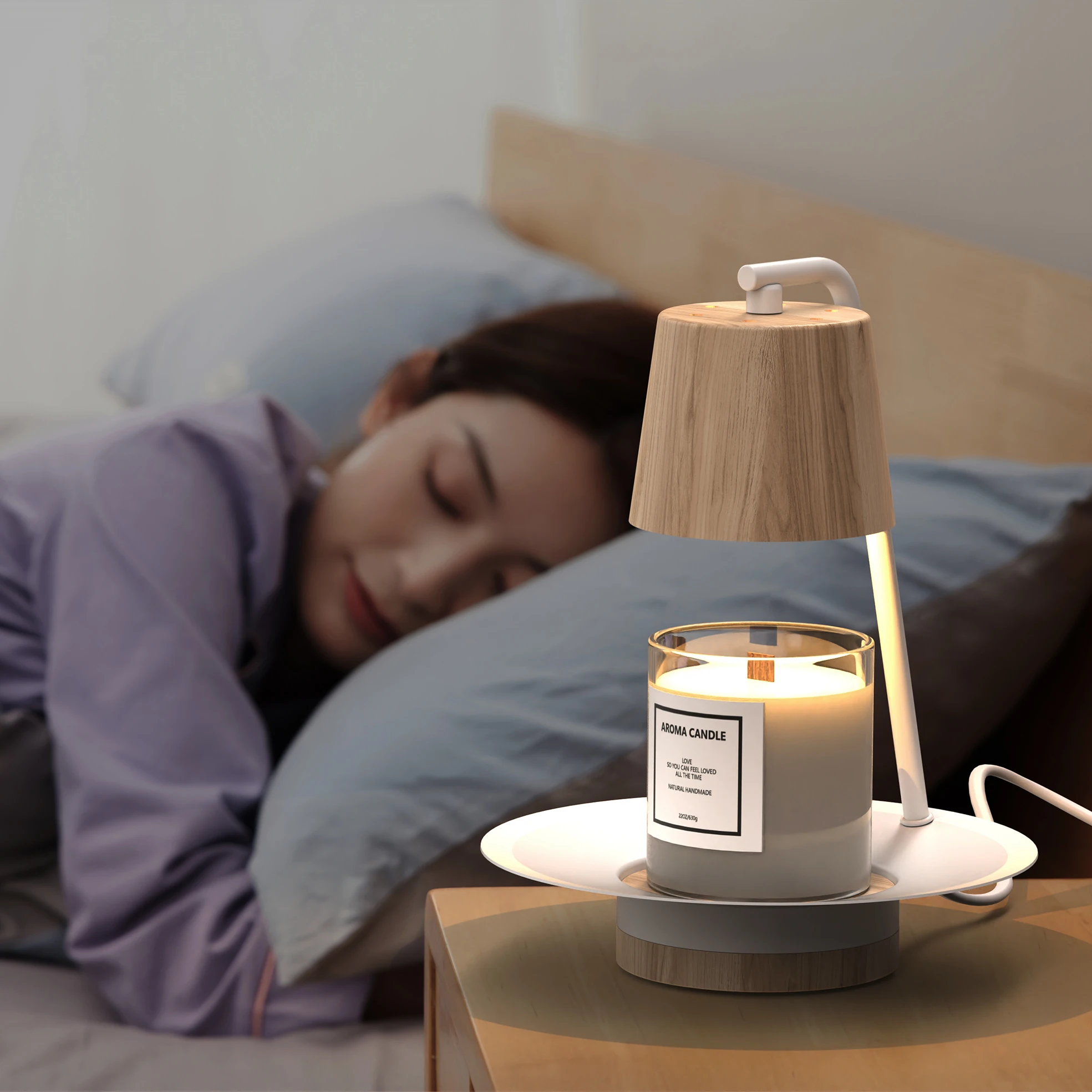 Latest Patent Design Small Table Decor Fragrance Scented Electric Candle Warmer Lamp Customize logo