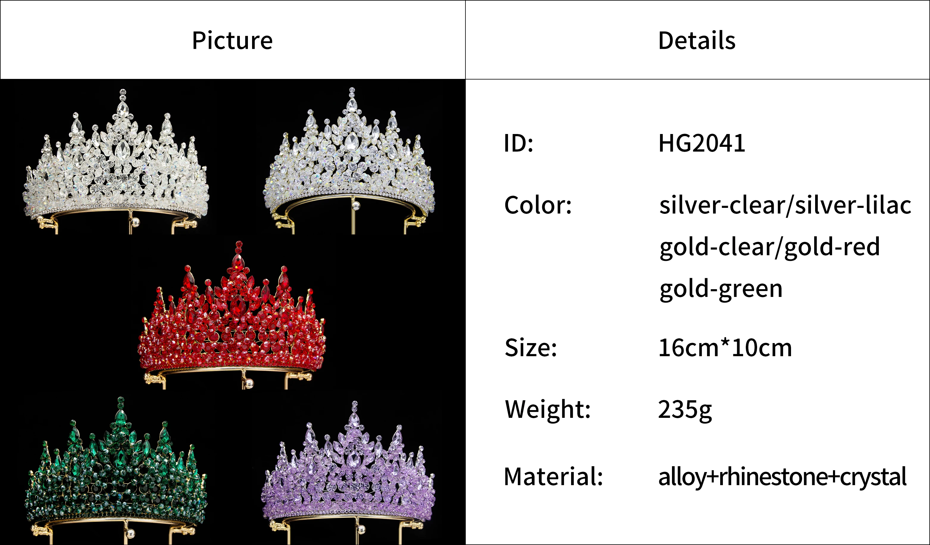 Rhinestone Crowns Pageant Big Rhinestone Artificial Flowers Pearl Tiara