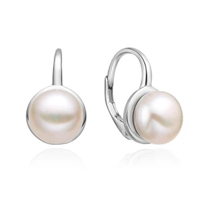 POLIVA Design Fine Jewelry S925 Silver Rhodium Plated  Pearl Drop Earrings for Women
