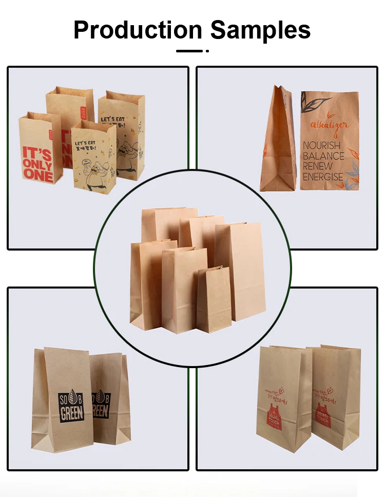 Make Paper Bags Craft/kraft Food Flat Satchel Paper Bag Making Machine