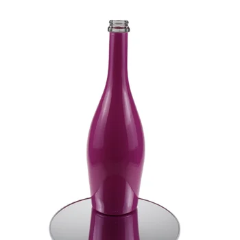 Empty 750ml glass wine champagne bottles electroplated purple gold whiskey vodka glass bottle