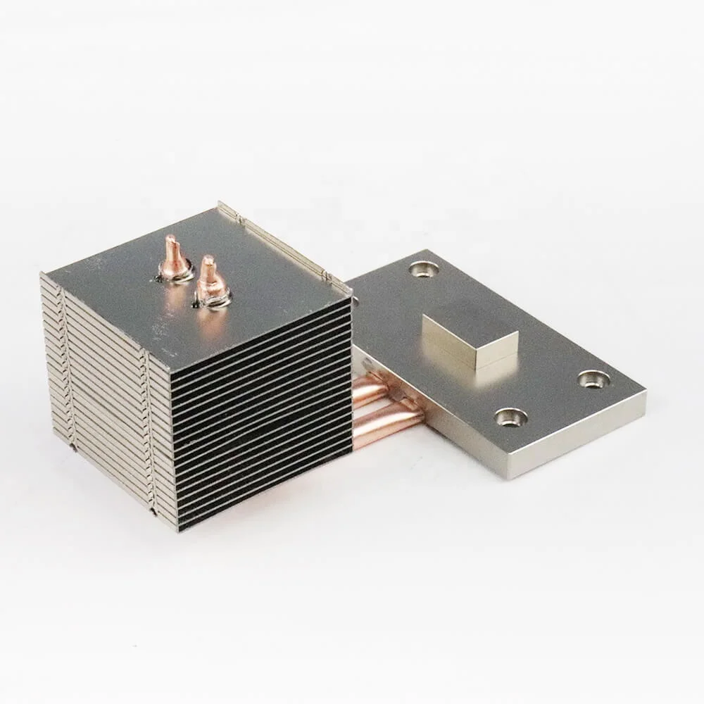 High Power Laser Device Heat Pipe Soldering Zipper Fin Latest Technology Heat Sink