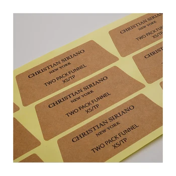 China Shanghai factory custom main monochrome printing Monochrome eco-friendly kraft paper label