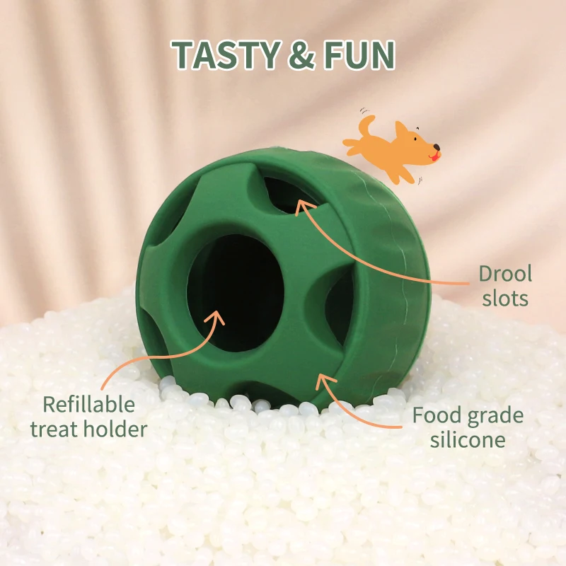 Long-Lasting Interactive Dog Toy Ball Freeze Treats Toy Eco-Friendly Food Grade Silicone Dog Chew Lick Toys for Large Dogs