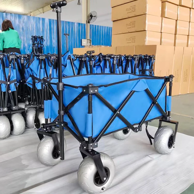 Сверхмощная Складная пляжная тележка с колесами для воздушных шаров песка сада кемпинга пляжного пикапа воздушными