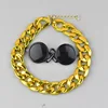 Collier, rond, plastique noir